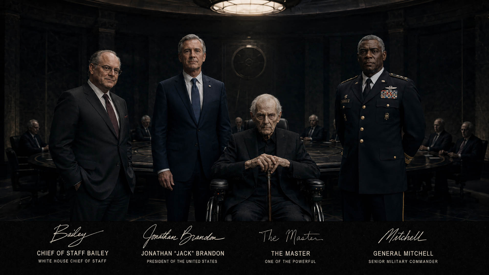 Four powerful figures gathered behind closed doors